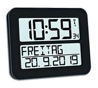Tfa-dostmann Reloj Digital Mural Negro - Reproductores Portátiles de Radio y CD
