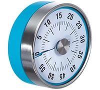 TFA Dostmann - Temporizador analógico Puck, 38.1028.20, Temporizador para Huevos, Temporizador de Cocina, mecánico, Giratorio, magnético, Azul