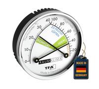 TFA Dostmann Termómetro analógico con anillo de metal, medidor de humedad, multicolor, 71 x 23 x 71 mm