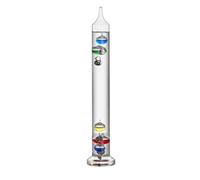 TFA Dostmann Termómetro analógico de cristal Galileo Galilei, 18.1018, termómetro líquido, 28 cm, medición de temperatura interior, fácil lectura, marcas de temperatura plateadas, objeto decorativo,