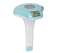 TFA Dostmann Termómetro digital para piscina 30.2033.20, funciona con energía solar, flotante, con correa de fijación, medición de la temperatura del agua, color blanco y turquesa