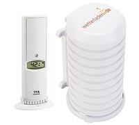 TFA Dostmann Transmisor térmico higro con pantalla 30.3180.IT para TFA Klimalogg Pro (blanco con carcasa protectora JM)