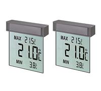 TFA Dostmann Vision 30.1025 - Termómetro digital para ventana (pantalla grande, 97 x 22 x 105 mm, 2 unidades)