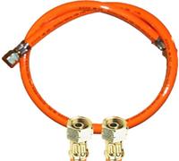 TGO Manguera de gas propano 2 x 3/8 pulgadas izquierda (para roscas exteriores de aprox. 15-16 mm), estándar (PVC) con impresión 2020 (300 cm (3 m))
