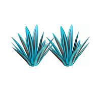 TGRTY Gran Agave de Metal DIY, Adornos creativos de Hierro Forjado con Flores, Plantas de Agave de Metal para estacas de jardín y césped, 2 uds.