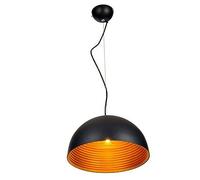 THAELY Iluminación Colgante Rústica Grande Lámpara Colgante De Tamaño Extra Grande De 60 Cm Pantalla De Luz con Acabado Negro Y Dorado. Lámpara De Araña De Techo para Almacén, Comedor Y Sala Estar