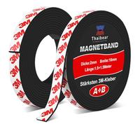 Thaibear Cinta magnética autoadhesiva B, cinta magnética para mosquiteras (1,5 + 1,5 metros), tira magnética con adhesivo 3M VHB extrafuerte, cinta magnética autoadhesiva con atracción mutua