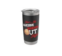 That's My Awesome Grandson Out There Baseball Lovers Vaso térmico de acero inoxidable de doble pared