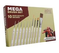 The Army Painter, juego de pinceles Mega, 10 pinceles de pintura en miniatura para Wargamers - 3 para superponer, 2 para pincel seco, 3 para detalles y 2 para modelos grandes