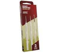 The Army Painter, Most Wanted Brush Set, Miniatures Paint Brush Set de 3 pinceles Wargamer: pequeño cepillo seco, capas y detalle loco - Juego de pinceles de detalle de calidad hecho a mano en Europa