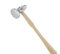 The Beadsmith Martillo de repujado de dos caras para metal | Martillo de 10,75", mango de madera, cabeza de acero de 2,25" con bola de 14 mm y cara de 32 mm