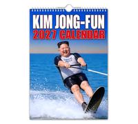 The Calendar King Kim Jong-Fun - Calendario de pared A4 - Calendario 2027 // Divertido/peculiar/Navidad/cumpleaños/idea de regalo/novedad/humor/amigo secreto/planificador anual/regalo de oficina