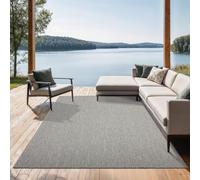 the carpet Mistra - Alfombra Robusta, Moderna, Duradera y fácil de cuidar, Interior y Exterior, salón, Ideal para Cocina, Pasillo e Invernadero, Tejido Plano, Gris, 200x280