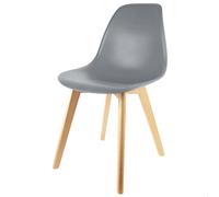 The Concept Factory Silla ESCANDINAVA HD3076-LGSP, Gris Oscuro, Estandar