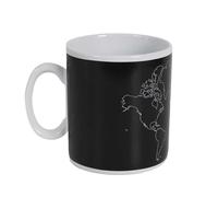 THE CONCEPT FACTORY Taza XXL Termorreactiva Cerámica 80 cl Negro | Cerámica, taza XXL termorreactiva, 80 ambia de color al contacto del calor, diseño moderno, negro