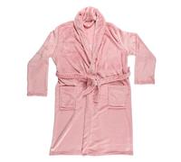 THE CONCEPT FACTORY - TX0006 Bata de Casa Sherpa Suave para Mujer - Confort y Elegancia - Talla Ajustable - Fácil Mantenimiento - Diseñada para Relajación y Cocooning - Rosa Blanco - Talla Única