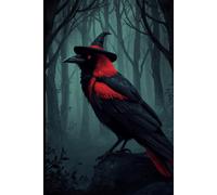 The Enchanted Crow: Dot Grid Journal • 200 Pages • 6" × 9" Dotted Writing Notebook Inspired by Woodland Crows, Ravens & Enchanted Forests