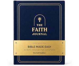 The Faith Journal, Biblia en un año para mujeres y hombres, estudio bíblico cristiano y diario de oración con escritura guiada, reflexión y plan de lectura de 5 días, devocional de 52 semanas, regalo