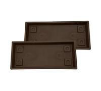 The HC Companies Platillo Rectangular, Chocolate, 17.5 Pulgadas (Paquete de 2)
