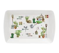 The Leonardo Collection - Bandeja pequeña con dedos verdes para servir platos, bandejas de servir para accesorios de cocina, bonita bandeja para servir alimentos y té, hermosas bandejas para servir