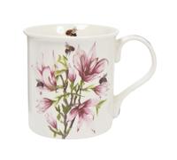 The Leonardo Collection Sarah Boddy Bee-Tanical - Taza de magnola para bebidas calientes, tazas de café impresas de porcelana fina para cocina y hogar, tazas de té y café reutilizables para cada