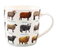 The Leonardo Collection Taza de oveja, té y café para bebidas calientes, tazas impresas de porcelana fina para cocina y hogar, tazas de cerámica reutilizables para cada ocasión, regalos de cumpleaños