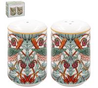 The Leonardo Collection William Morris Strawberry Thief - Salero y pimentero para el hogar y restaurantes, diseño británico para cocina, salero y pimentero duradero para comedor