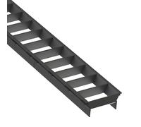 The Light Group Rejilla laminada SLC Click, negra, longitud 140 cm, plástico