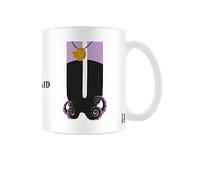 The Little Mermaid Disney Alphabet Taza personalizada (U for Ursula Design) Taza de café de cerámica de 325 ml en caja de regalo de Disney - Mercancía oficial, blanco/morado/negro