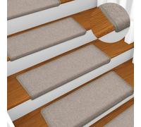 The Living Store: Escalones para escalera, 15 unidades, 65x21x4 cm, color taupe
