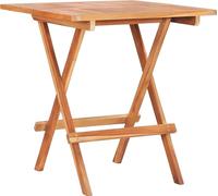 The Living Store: Mesa bistró plegable de teca maciza, 60 x 60 x 65 cm