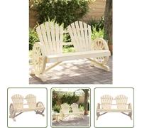 The Living Store: Sillón de jardín Adirondack para 2 personas, fabricado en madera maciza de abeto