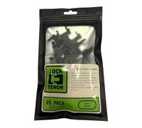 The Lock Tenon - Conector de dominó de 6 mm x 25 mm, paquete de 25 unidades, perfecto para carpintería más ligera, carpintería, carpintería, gabinete, montaje de cocina y aplicaciones de bricolaje