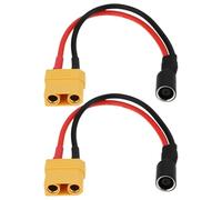 The Lord of the Tools 2 cables XT90 hembra a 8 mm DC7909 de 15 cm 14 AWG compatible con BLUETTI compatible con Jackery
