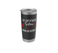 The Love Between Sisters Knows No Distance Friends Sister Vaso térmico de acero inoxidable de doble pared