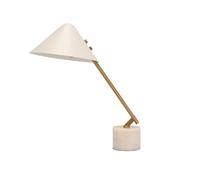 The lumine lámpara sobremesa acero y mármol porcelánico