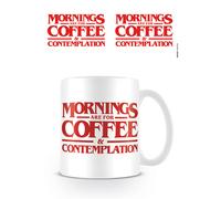 Pyramid International Taza de cerámica Stranger Things Morning Coffee & Contemplation 315 ml Blanco