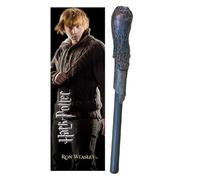The Noble Collection Harry Potter - Bolígrafo Varita y Marcapáginas Ron Weasley