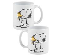 The Peanuts Snoopy - Taza de café (cerámica, 320 ml), color blanco