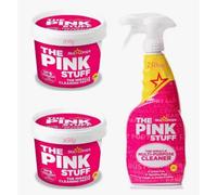 The Pink Stuff Set de Limpieza Milagroso, 2 Pastas Limpiadoras de 850g y Spray Multiusos de 750ml,ideal para multiples superficies