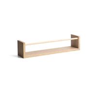 THE SECRET HOME - Balda Flotante de Pared con Barra de Madera 42 x 10 x 10 cm - Estante de Madera Decorativo para Salón, Cocina y Dormitorio - Madera Natural