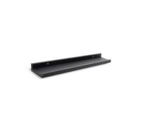 THE SECRET HOME - Balda Flotante de Pared con Borde Frontal 60x10x4 cm - Estante Decorativo de Madera para Cuadros, Libros y Especias - Negro