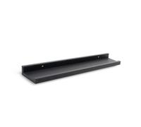 THE SECRET HOME - Balda Flotante de Pared con Borde Frontal 77x10x4 cm - Estante Decorativo de Madera para Cuadros, Libros y Especias - Negro