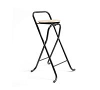 The Secret Home - Pack de 1, 2, 4 y 6 Taburetes Plegables con Respaldo de Metal y Madera - Varios Modelos - Alto 80 cm x Ancho 45 cm - Silla Plegable para Cocina y Barra Model 4