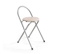 The Secret Home - Pack de 1, 2, 4 y 6 Taburetes Plegables de Madera y Metal - Alto. 65 cm x Largo. 38 cm - 3 Modelos Light wood