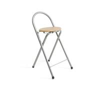 The Secret Home - Pack de 1, 2, 4 y 6 Taburetes Plegables de Madera y Metal - Alto. 80 cm x Largo. 40 cm - 3 Modelos Natural