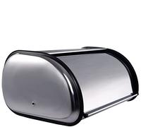 The Secret Home - Panera de Sobremesa con Puerta Corredera - Alto: 18 cm x Largo: 43 cm x Profundo: 27 cm - Panera en Acero para Encimera - Recipiente Apto para Guardar Pan, Bollos, Bizcochos