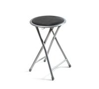 THE SECRET HOME - Taburete Plegable de Aluminio y Asiento Acolchado - Dimensiones: Alt. 45cm x An. Ø30cm - Varios Colores