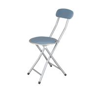 The Secret Home Taburete Plegable de Cocina - Silla Plegable de Metal - Asiento y Respaldo Acolchado - Interior y Exterior - Alto 72 Cm - Ø30 Cm - Varios Colores Gray