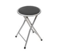 THE SECRET HOME - Taburete Plegable de Metal - Pack 1 y 2 - Acolchado - Ideal Cocina Black - 1 pc.